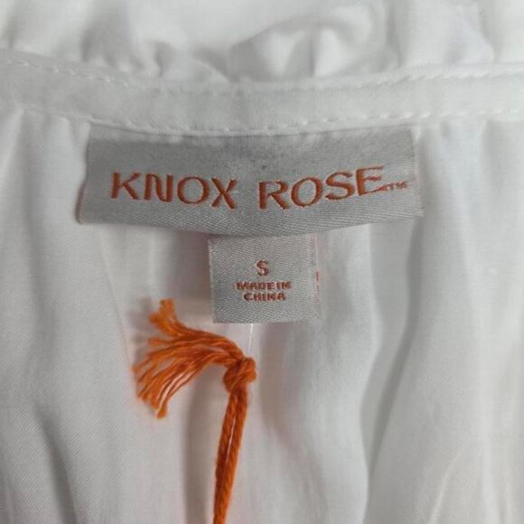 Women's Bishop 3/4 Sleeve Eyelet A-Line Dress | Knox Rose | Small - Picture 7 of 10